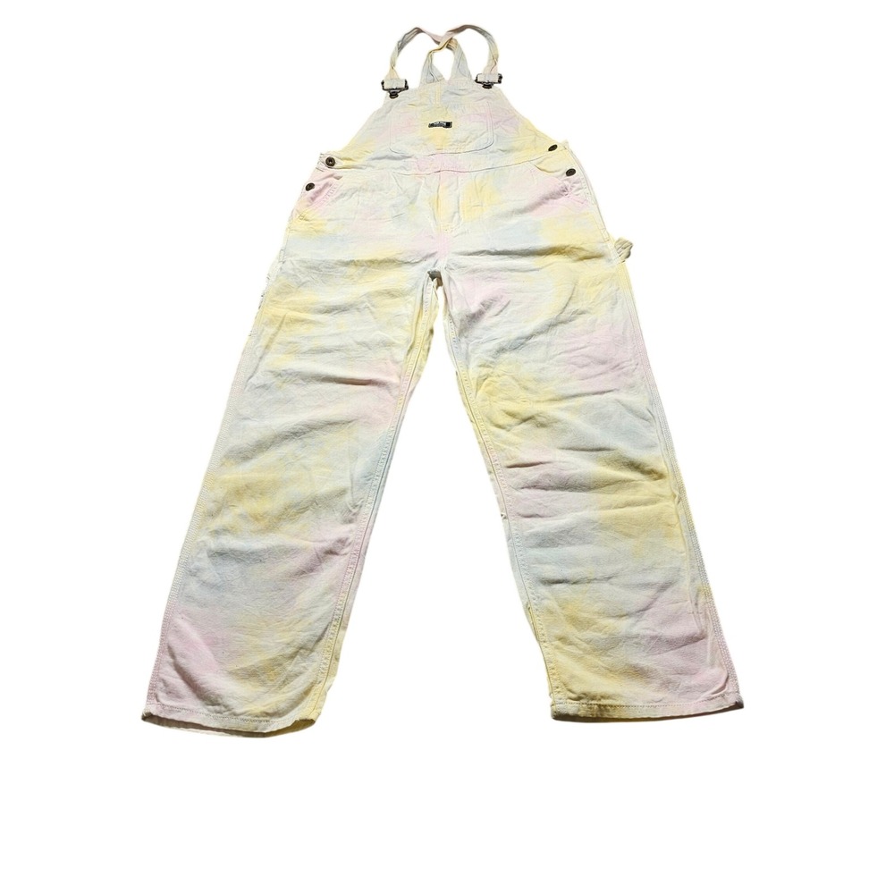 Vans Ground Work Overalls Womens Pastel Tie Dye Canvas Carpenter Dungarees 5308